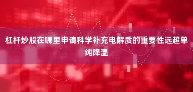 杠杆炒股在哪里申请科学补充电解质的重要性远超单纯降温
